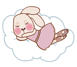Ballet rabbit sticker #15594873