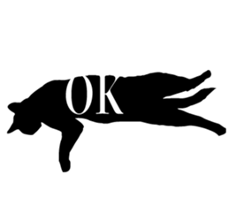 Minimal cat sticker #15596011