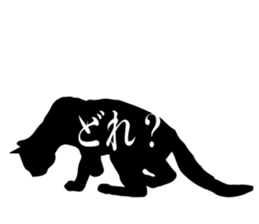 Minimal cat sticker #15596018