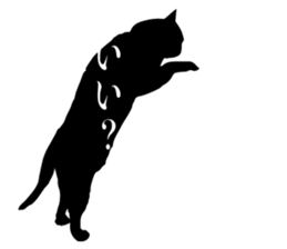 Minimal cat sticker #15596020