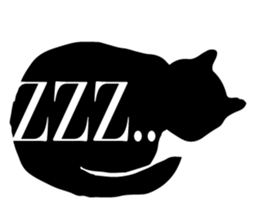 Minimal cat sticker #15596031