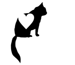 Minimal cat sticker #15596040