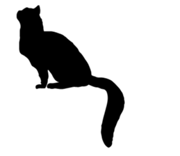 Minimal cat sticker #15596045