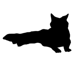 Minimal cat sticker #15596046