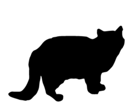 Minimal cat sticker #15596048