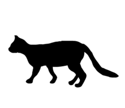 Minimal cat sticker #15596049