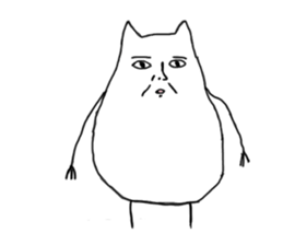 Happy Cat and Heart Man sticker #15596390