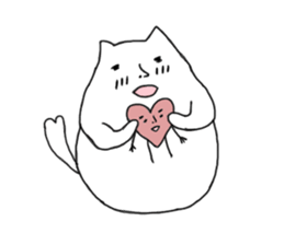 Happy Cat and Heart Man sticker #15596391