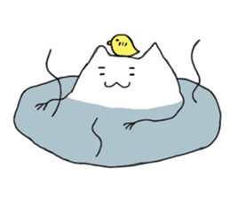Happy Cat and Heart Man sticker #15596396