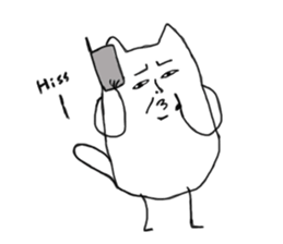 Happy Cat and Heart Man sticker #15596414