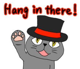 Cat with a hat sticker #15601230