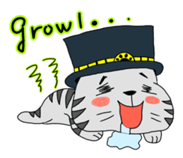 Cat with a hat sticker #15601231