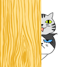 Cat with a hat sticker #15601235