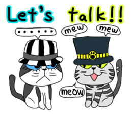 Cat with a hat sticker #15601237