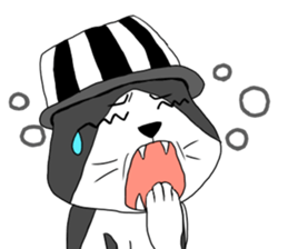 Cat with a hat sticker #15601238