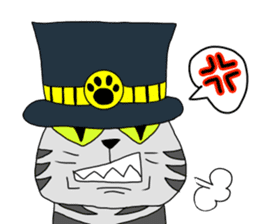 Cat with a hat sticker #15601239