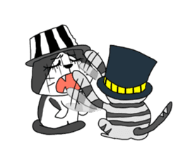 Cat with a hat sticker #15601240
