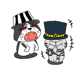 Cat with a hat sticker #15601241