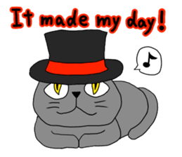 Cat with a hat sticker #15601243
