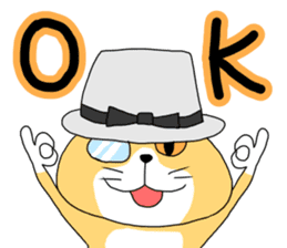 Cat with a hat sticker #15601256