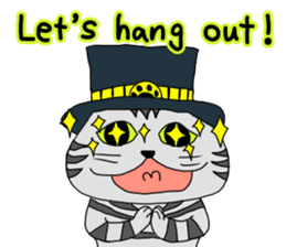 Cat with a hat sticker #15601257