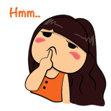 Cute Asian Girl by Cute Chat Stickers