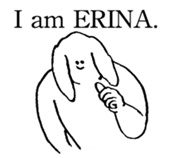 Rop ear rabbit's name is Erina sticker #15602472