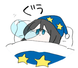 Lethargic girl and boy Sticker sticker #15603810