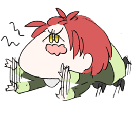 Lethargic girl and boy Sticker sticker #15603825