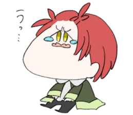 Lethargic girl and boy Sticker sticker #15603829