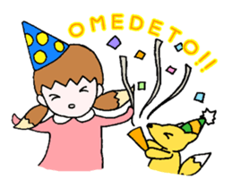 Girl of a fox and boy of a fox sticker #15605663