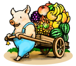 pig's life story sticker #15607591