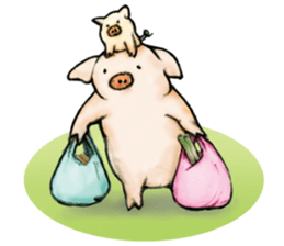 pig's life story sticker #15607606