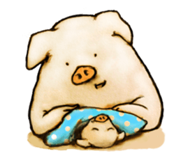 pig's life story sticker #15607609