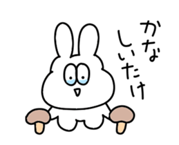 A thick rabbit says a pun sticker #15607964