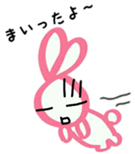 A happy rabbit go his way sticker #15607982