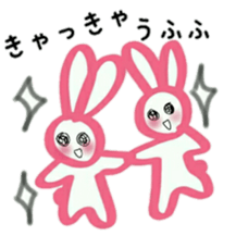 A happy rabbit go his way sticker #15607984