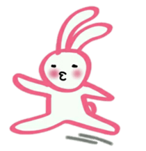 A happy rabbit go his way sticker #15607989
