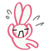 A happy rabbit go his way sticker #15607990