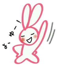 A happy rabbit go his way sticker #15607991