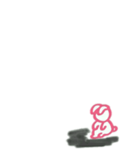 A happy rabbit go his way sticker #15607992