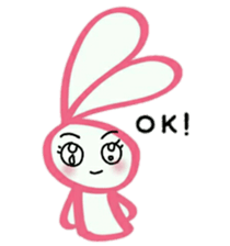 A happy rabbit go his way sticker #15607998