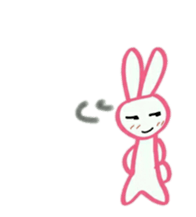 A happy rabbit go his way sticker #15608000