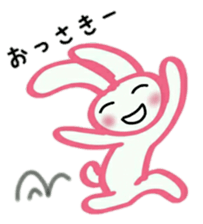 A happy rabbit go his way sticker #15608001
