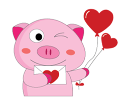 Plump Pink Couple In Love Animated sticker #15609643