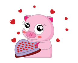 Plump Pink Couple In Love Animated sticker #15609646