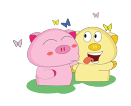 Plump Pink Couple In Love Animated sticker #15609648