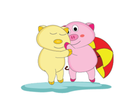 Plump Pink Couple In Love Animated sticker #15609649