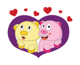 Plump Pink Couple In Love Animated sticker #15609651