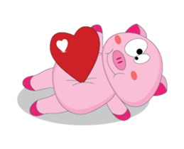 Plump Pink Couple In Love Animated sticker #15609653